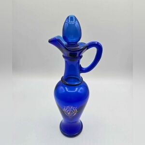 Elegant Blue Glass Decanter